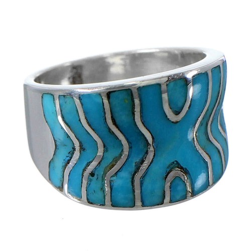 Turquoise Sterling Silver Southwest Ring Size 5 CW63766