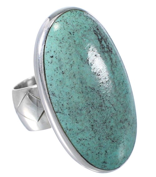Southwest Jewelry Turquoise Silver Ring Size 4-3/4 YS61762