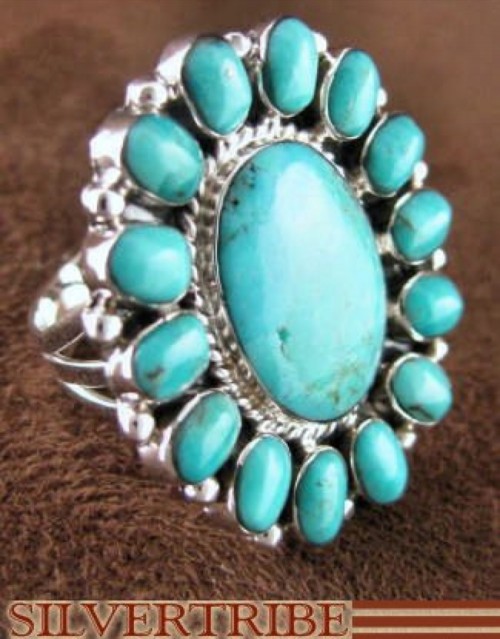 Sterling Silver and Turquoise Jewelry Ring Size 5-1/2 RS34303 