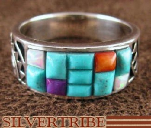 Multicolor And Opal Genuine Sterling Silver Ring Size 8 RS35568 