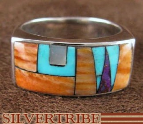 Multicolor Genuine Sterling Silver Ring Size 8-1/2 AS41391