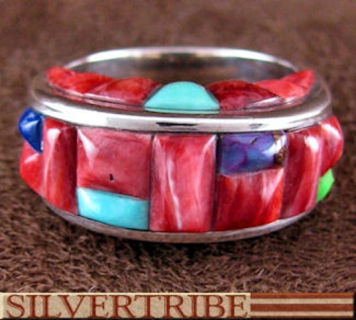 Multicolor Authentic Sterling Silver Ring Size 8-3/4 GS56730