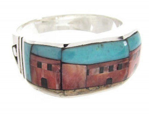 Jewelry Multicolor Native American Design Ring Size 11-3/4 YS62516