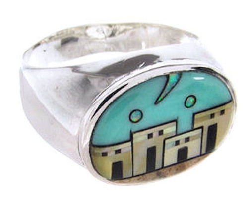 Multicolor Native American Village Design Ring Size 12-1/2 AW67269