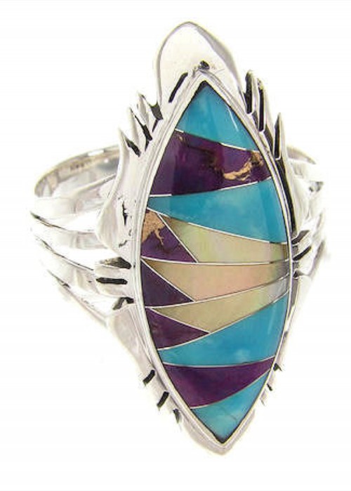 Turquoise Southwest Jewelry Multicolor Ring Size 5-3/4 GS58939