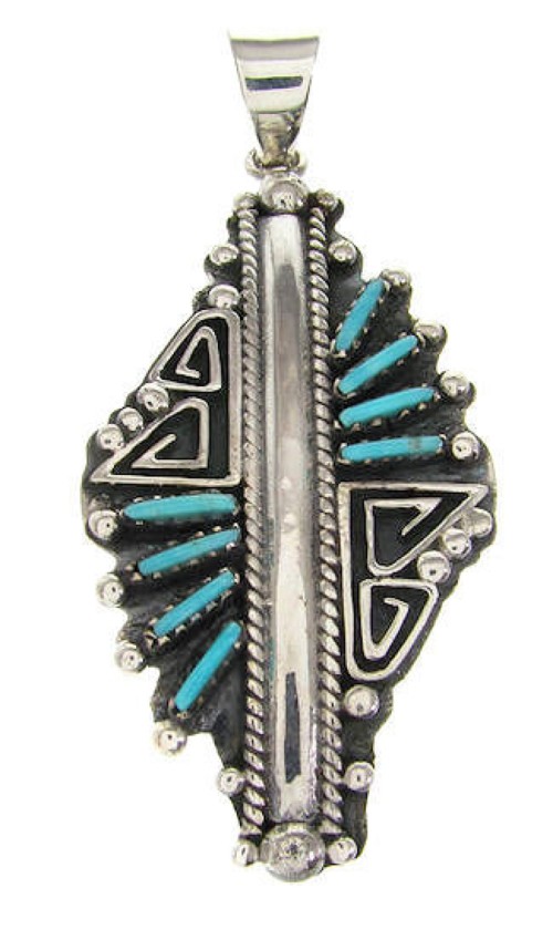 Overlay Turquoise And Sterling Silver Pendant GS58417