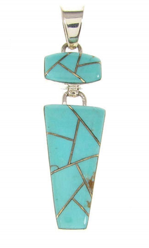 Sterling Silver Turquoise Slide Pendant OS58402