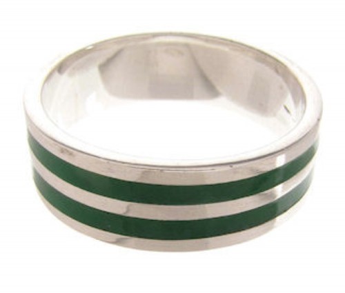 Malachite Southwestern Inlay Ring Band Size 6-1/4 PS599877