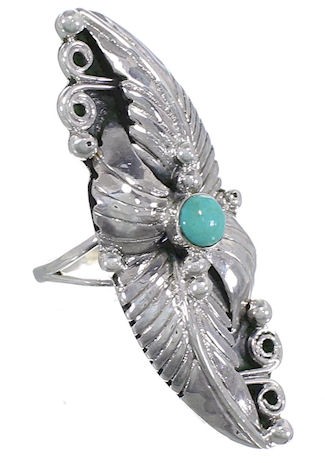 Turquoise Jewelry Sterling Silver Ring Size 7-1/2 VS60846