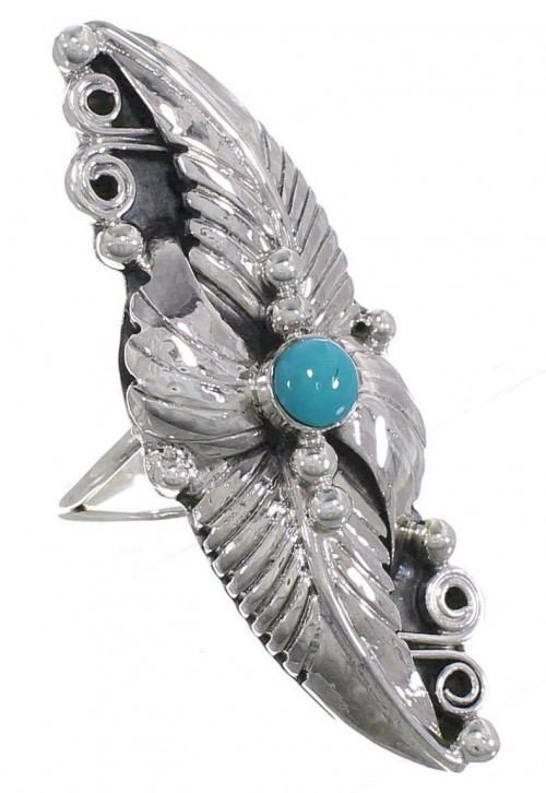 Turquoise Sterling Silver Southwestern Ring Size 8-1/2 VS60945