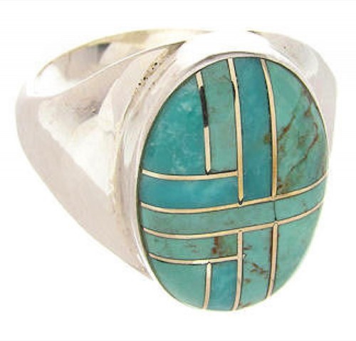 Sterling Silver Southwest Turquoise Ring Size 8-1/2 PS62527