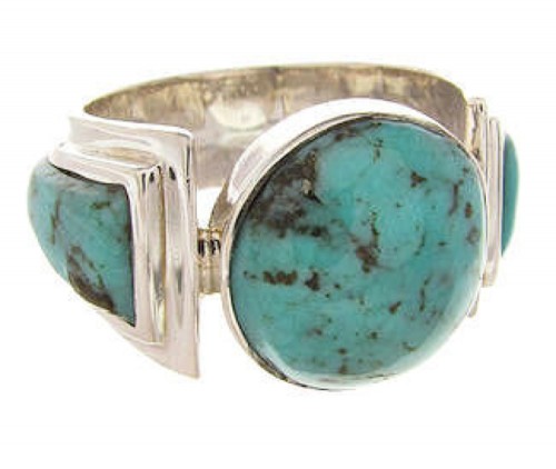 Turquoise Southwest Sterling Silver Ring Size 5-1/4 PS62582