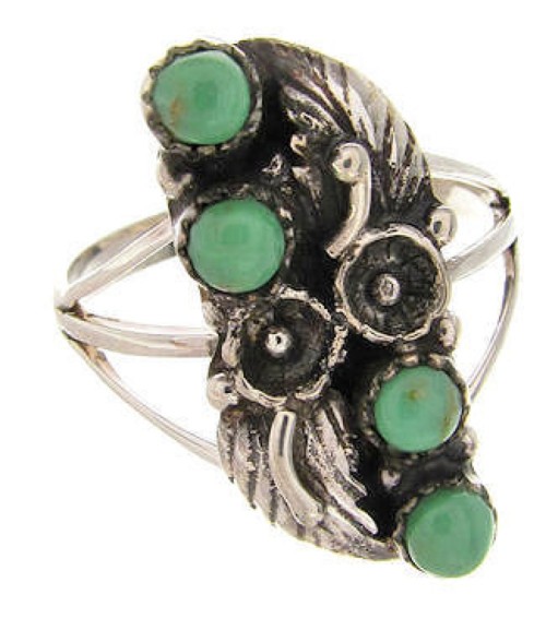 Southwest Sterling Silver Turquoise Ring Size 5-3/4 YS60643