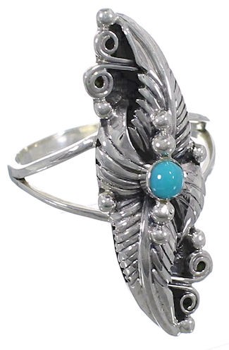 Turquoise And Sterling Silver Southwestern Jewelry Ring Size 8 YS60242