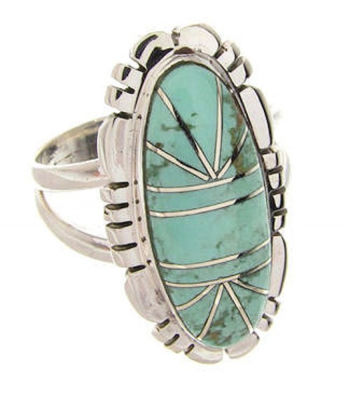Turquoise Sterling Silver Southwest Jewelry Ring Size 4-3/4 YS60117