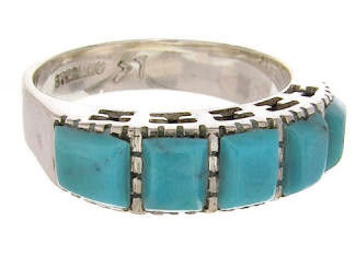 Southwest Silver Turquoise Jewelry Ring Size 4-3/4 MW63933