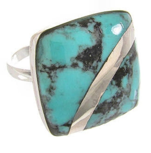 Turquoise Sterling Silver Ring Size 6-3/4 MW63778