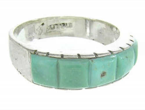 Turquoise Genuine Sterling Silver Ring Size 8-3/4 CW63617