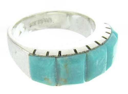 Southwest Turquoise And Silver Ring Size 4-1/2 CW63655