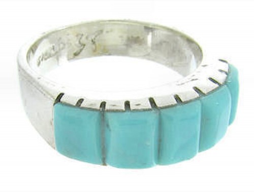 Southwest Silver And Turquoise Ring Size 5-1/2 CW63659