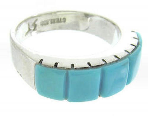 Sterling Silver And Turquoise Southwest Ring Size 7-3/4 CW63664