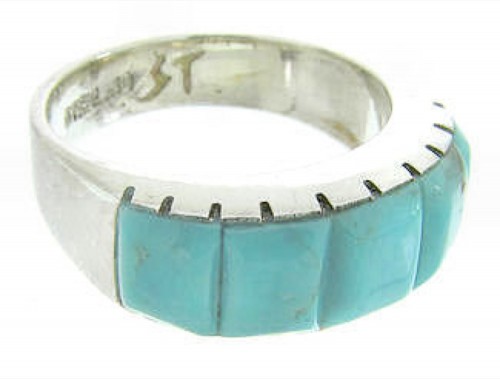 Turquoise And Silver Southwest Ring Size 4-3/4 CW63685