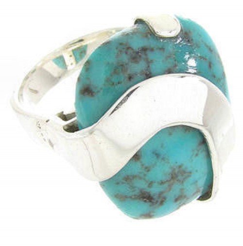 Silver Southwest Turquoise Ring Jewelry Size 5-1/2 IS61175