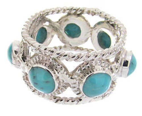 Sterling Silver Turquoise Southwestern Ring Size 5 PS61531