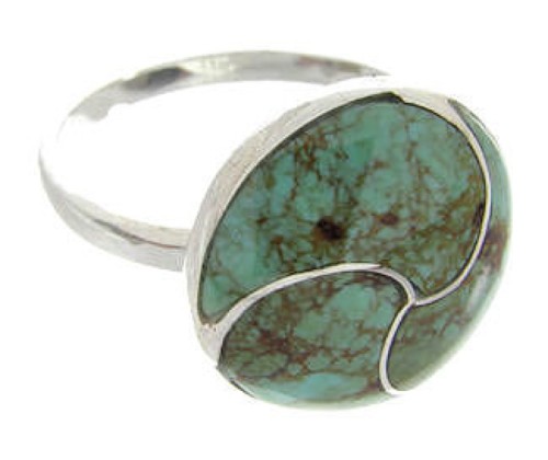 Sterling Silver Turquoise Southwest Jewelry Ring Size 8-3/4 YS63378