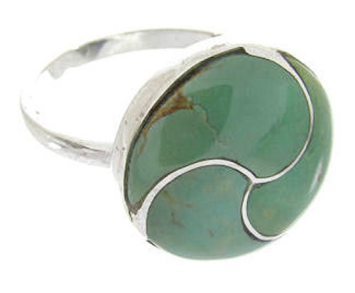 Silver And Turquoise Southwest Jewelry Ring Size 8-1/4 YS63384