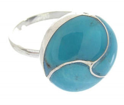 Turquoise Southwest Silver Jewelry Ring Size 6-3/4 YS63403