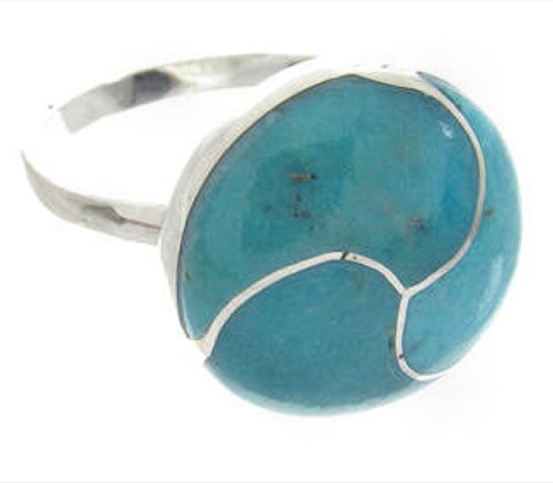 Turquoise Southwest Sterling Silver Jewelry Ring Size 4-3/4 YS63405
