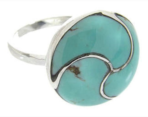 Turquoise Sterling Silver Southwest Ring Size 7-1/2 YS63468