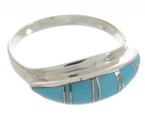 Sterling Silver Turquoise Jewelry Ring Size 6-3/4 Jewelry AS52462