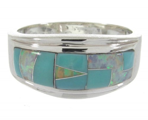 Opal Turquoise Southwest Jewelry Silver Ring Size 5-3/4 MW64474