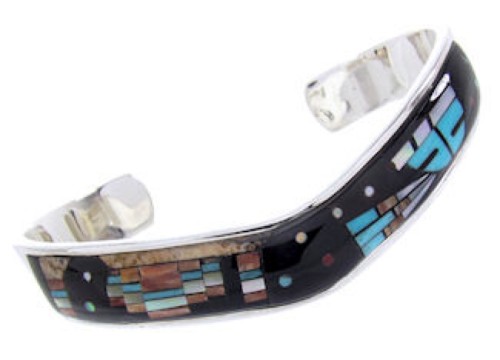 Multicolor Native American Mesa Design Jewelry Cuff Bracelet YS67435