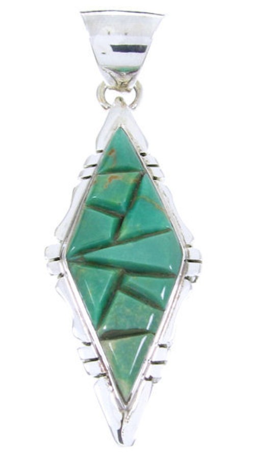 Sterling Silver Southwest Turquoise Pendant JW66358 