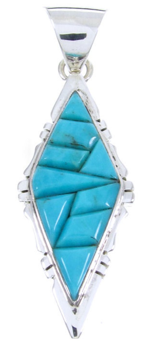 Turquoise Pendant Sterling Silver Southwest Jewelry JW66398