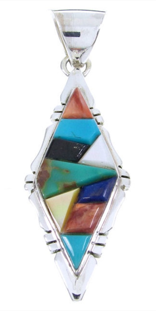 Sterling Silver Multicolor Pendant Jewelry JW66406