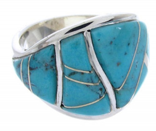 Silver And Turquoise Southwest Jewelry Ring Size 6-1/2 YS68785