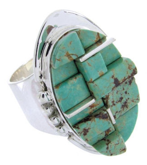 Turquoise Inlay Ring Size 6-3/4 YS68838