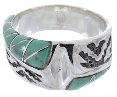 Turquoise Genuine Sterling Silver Southwest Ring Size 7-1/2 BW68316