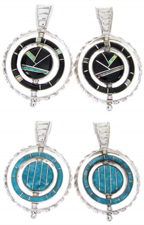 Southwestern Jewelry  Multicolor Post Reversible Earrings BW67838