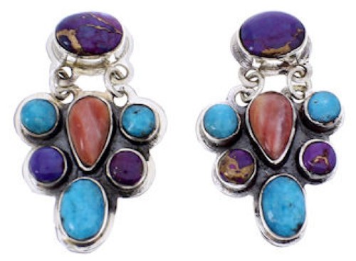 Multicolor Jewelry Southwest Post Dangle Earrings YS69236