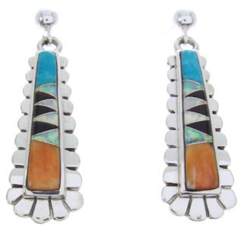 Oyster Shell Multicolor Jewelry Silver Post Dangle Earrings AW69821