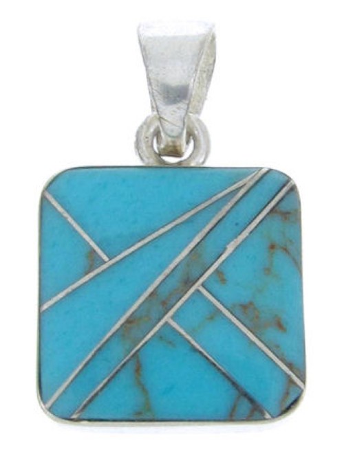 Silver And Turquoise Slide Pendant Jewelry BW70221