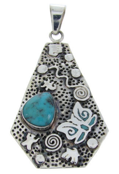 Southwest Turquoise Hand Butterfly Jewelry Pendant YS70198