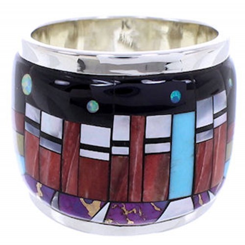 Multicolor Jewelry Native American Mesa Design Ring Size 6-3/4 YS71253