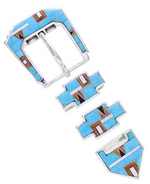 Turquoise Jewelry Multicolor Southwest Ranger Belt Buckle AW70615