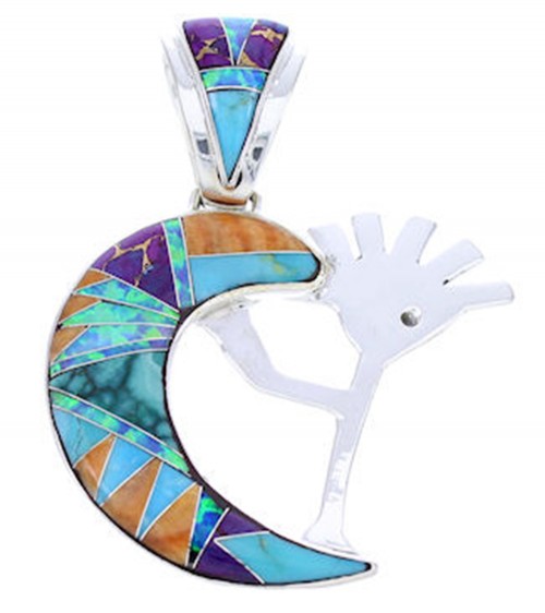 WhiteRock Sunrise Multicolor Kokopelli Pendant YS70886